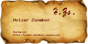 Holzer Zsombor névjegykártya